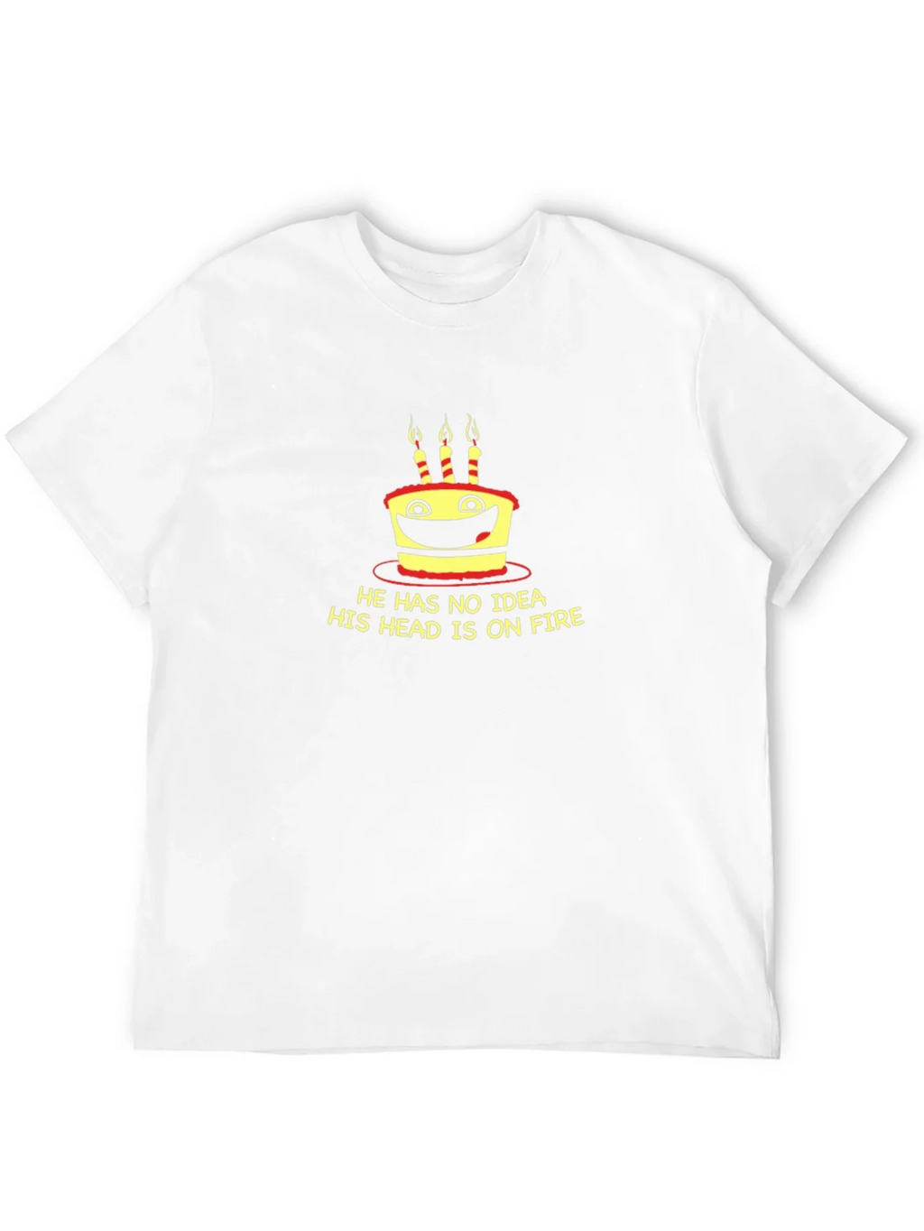 Funny Cake On Fire Graphic Tee - Black T-Shirt product image 3