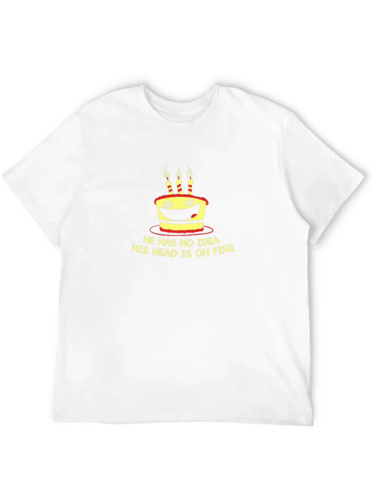 Funny Cake On Fire Graphic Tee - Black T-Shirt product image 3