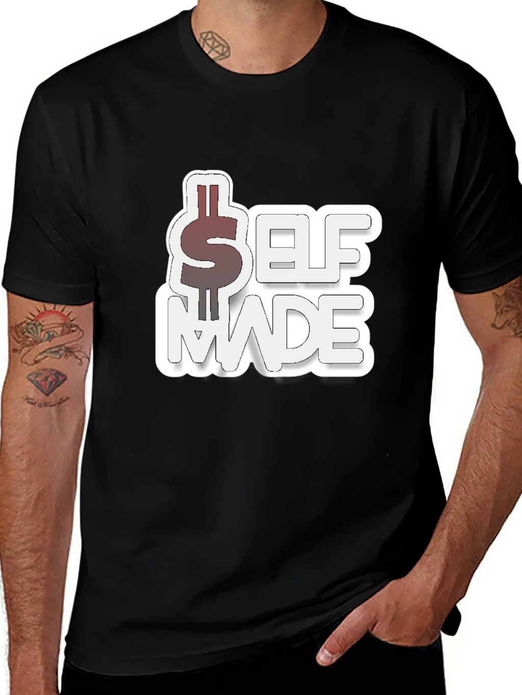 Self Made Black Graphic T-Shirt product image 1