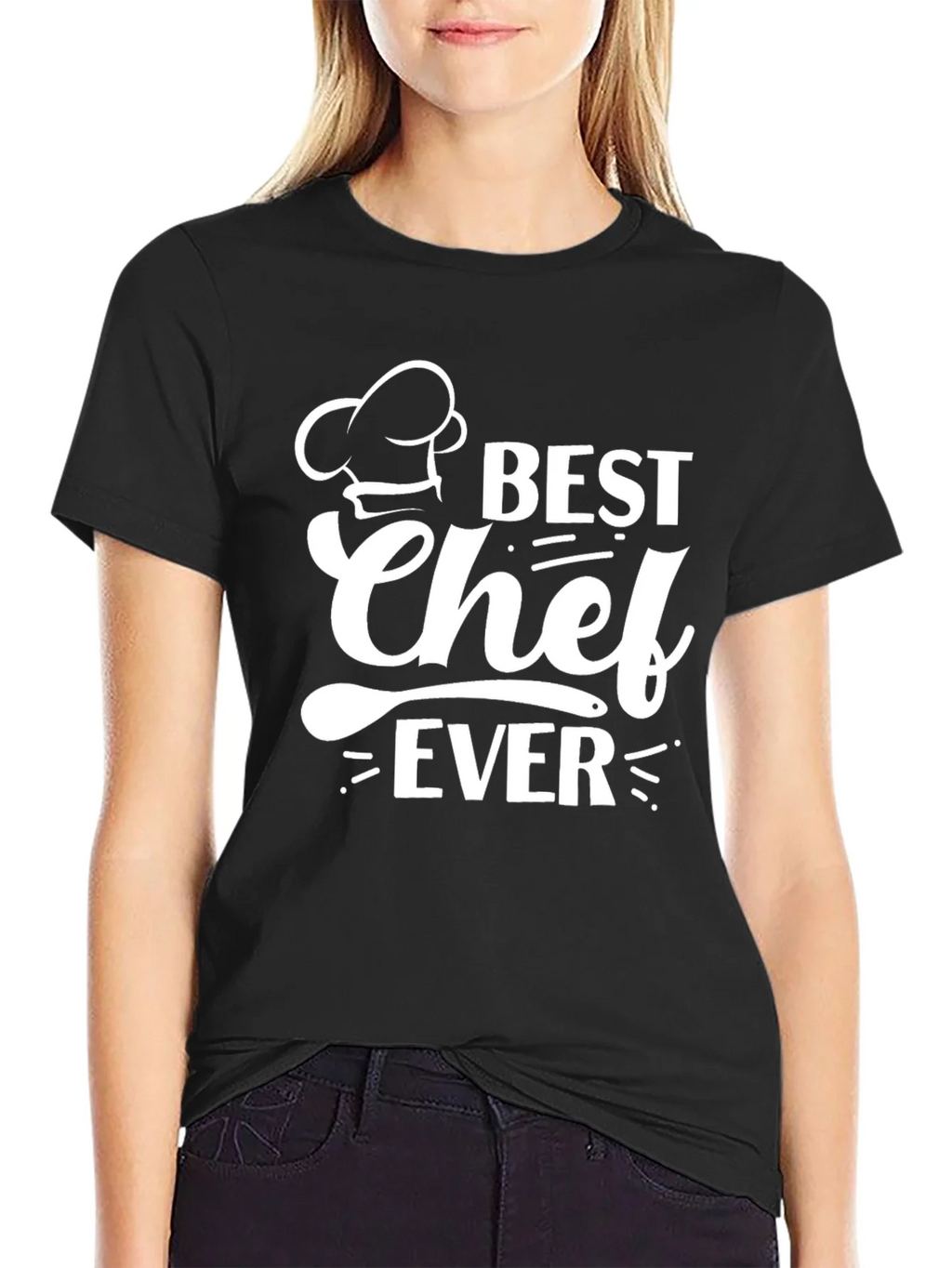 Best Chef Ever T-Shirt - Black Cotton Graphic Tee product image 5