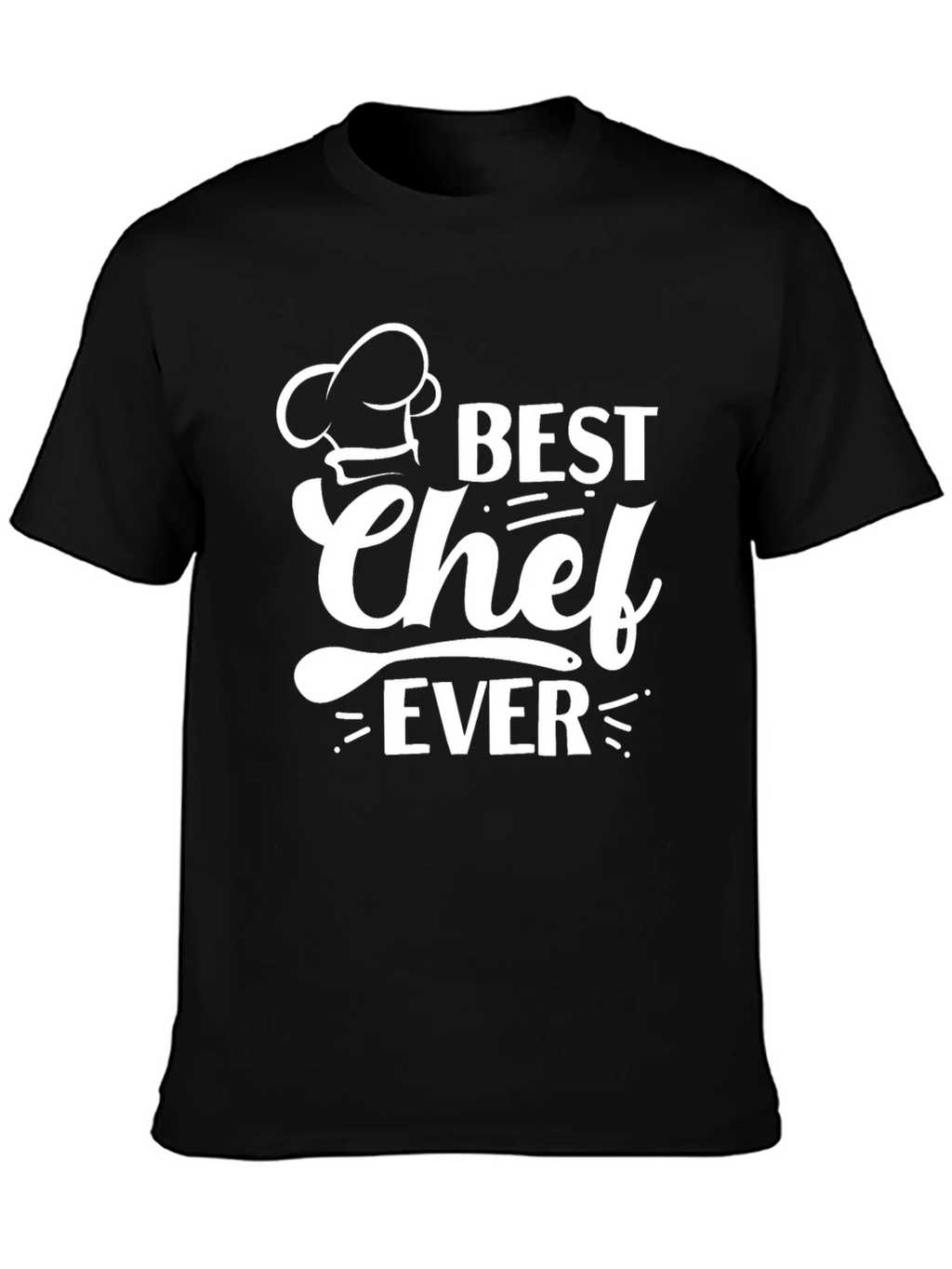 Best Chef Ever T-Shirt - Black Cotton Graphic Tee product image 6