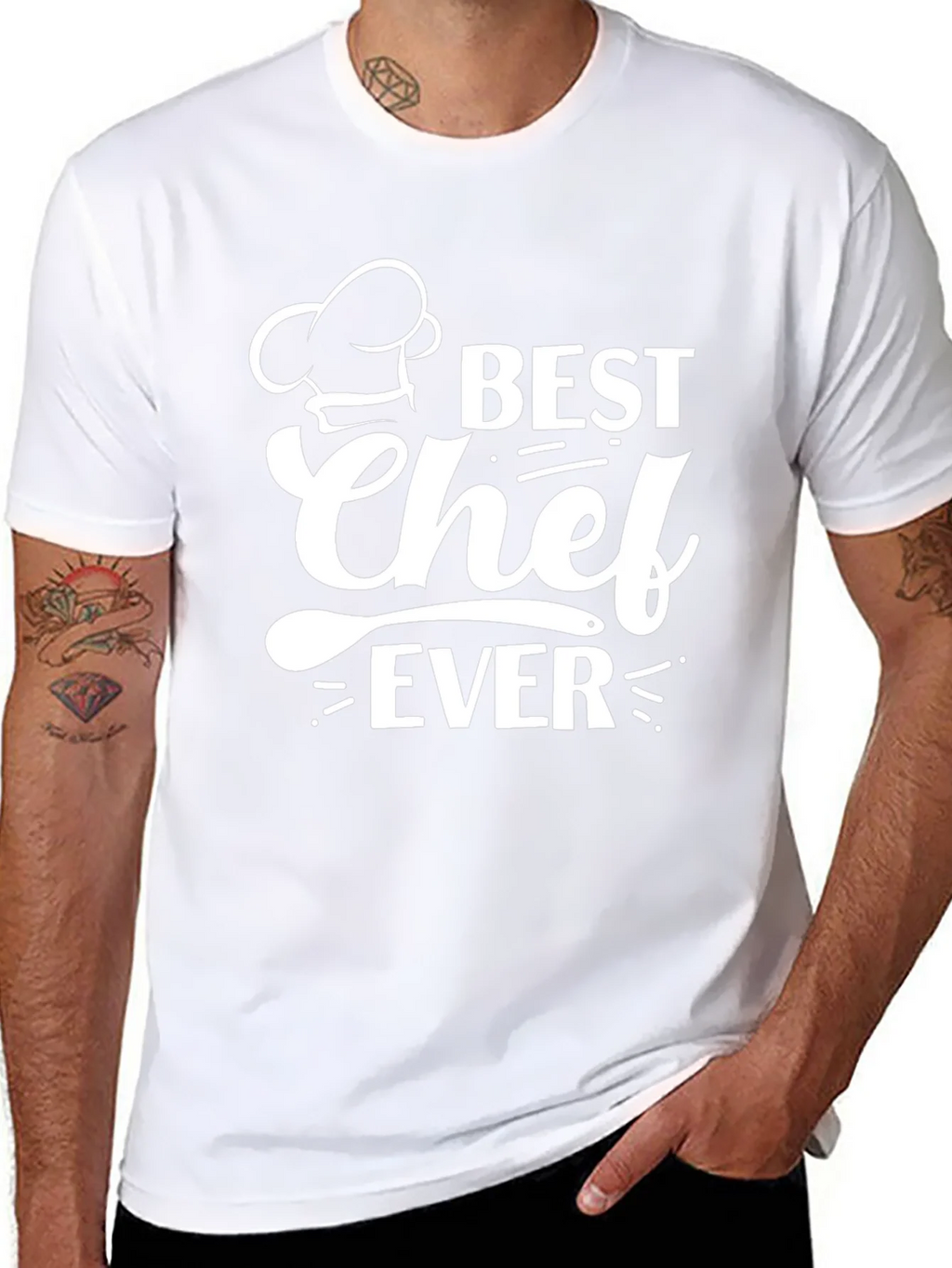 Best Chef Ever T-Shirt - Black Cotton Graphic Tee product image 10