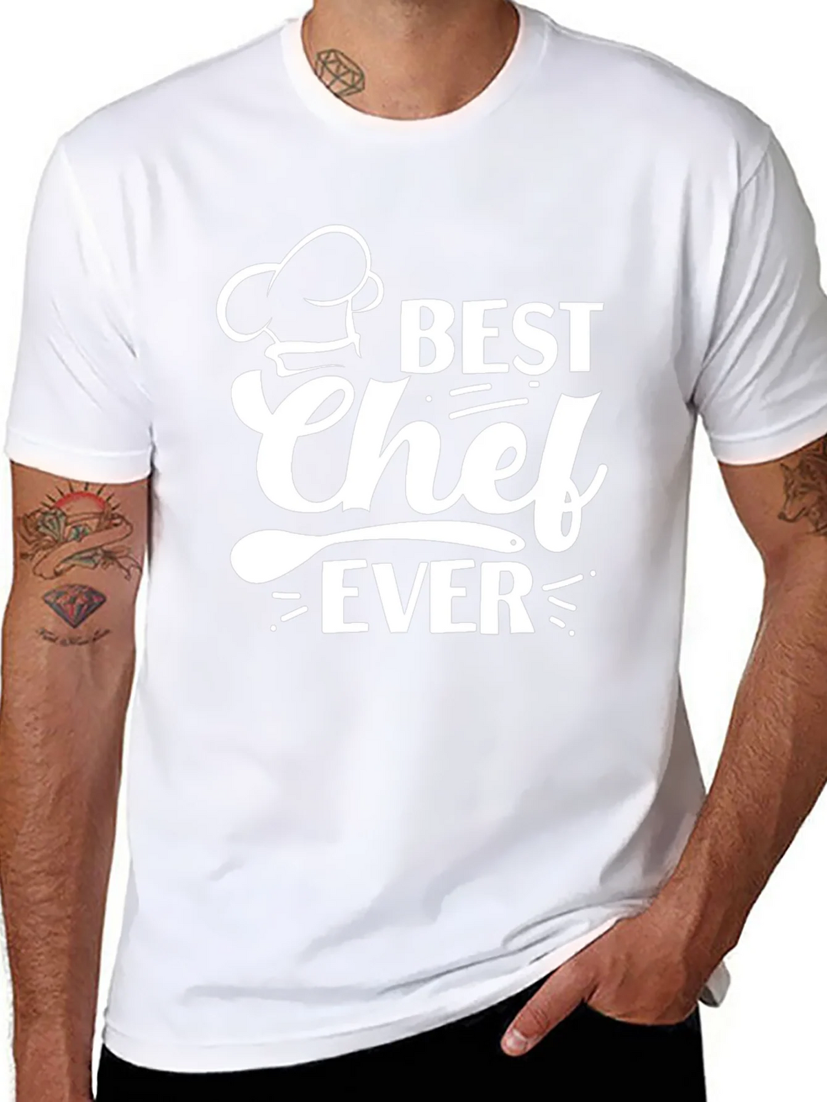 Best Chef Ever T-Shirt - Black Cotton Graphic Tee product image 10
