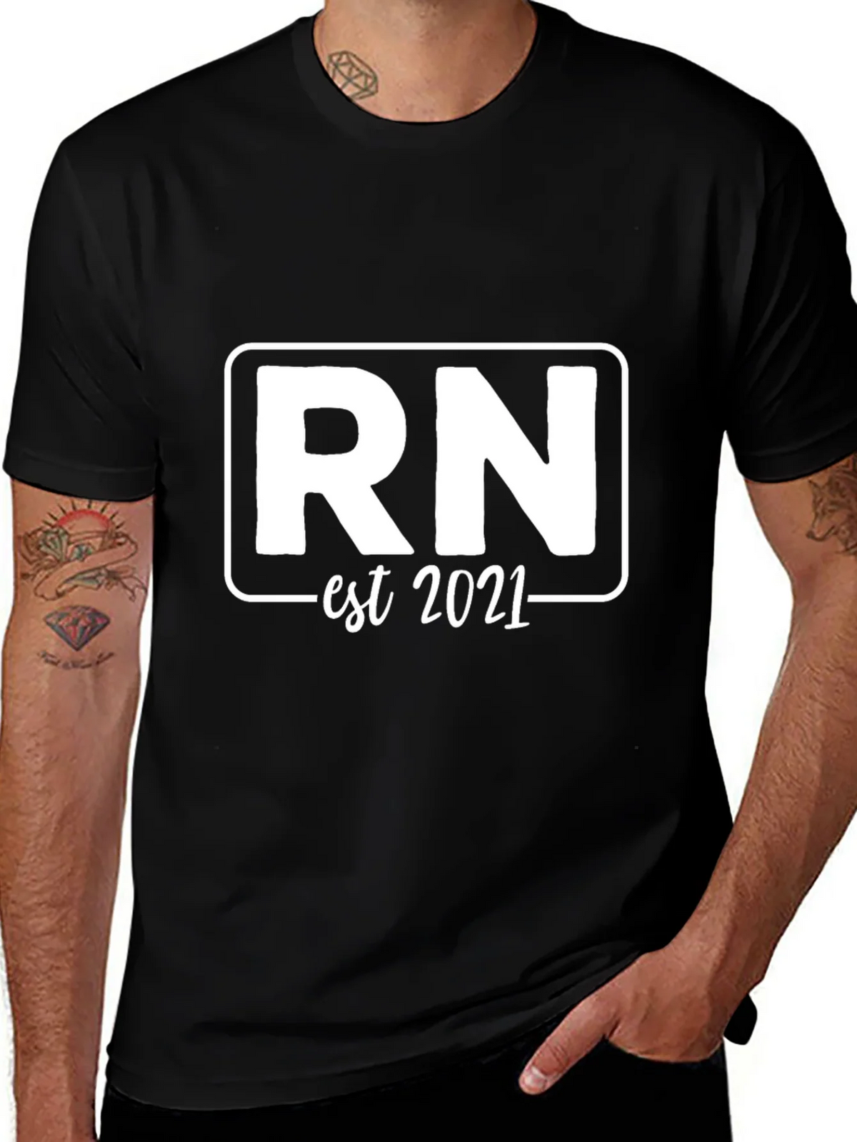 RN Est 2021 T-Shirt Registered Nurse Shirt product image 1
