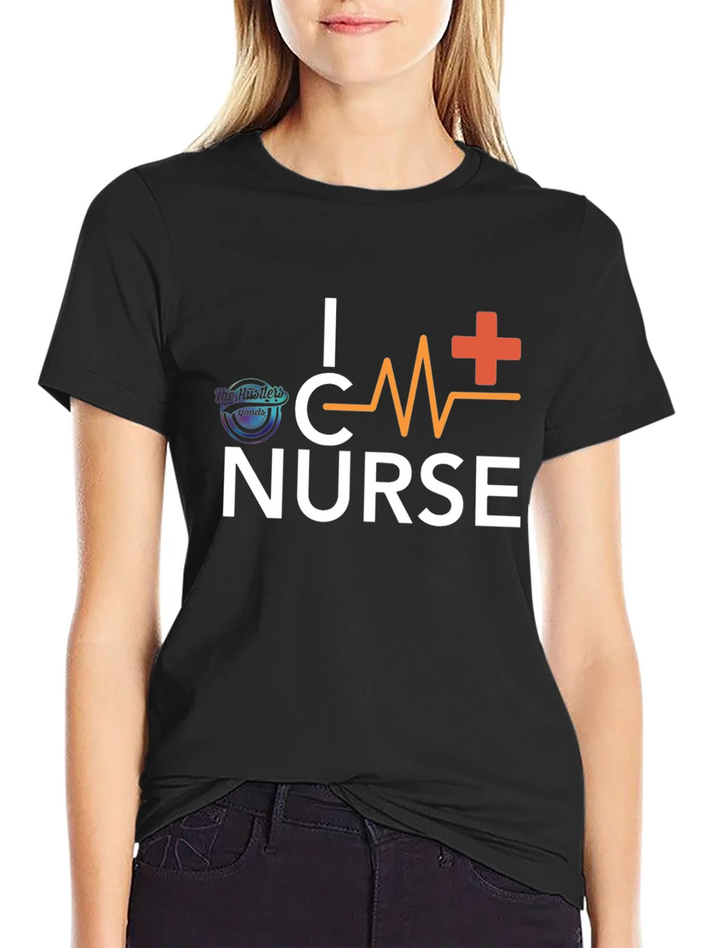 I Heart Nurse Black T-Shirt product image 1