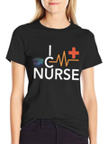 I Heart Nurse Black T-Shirt product image 1