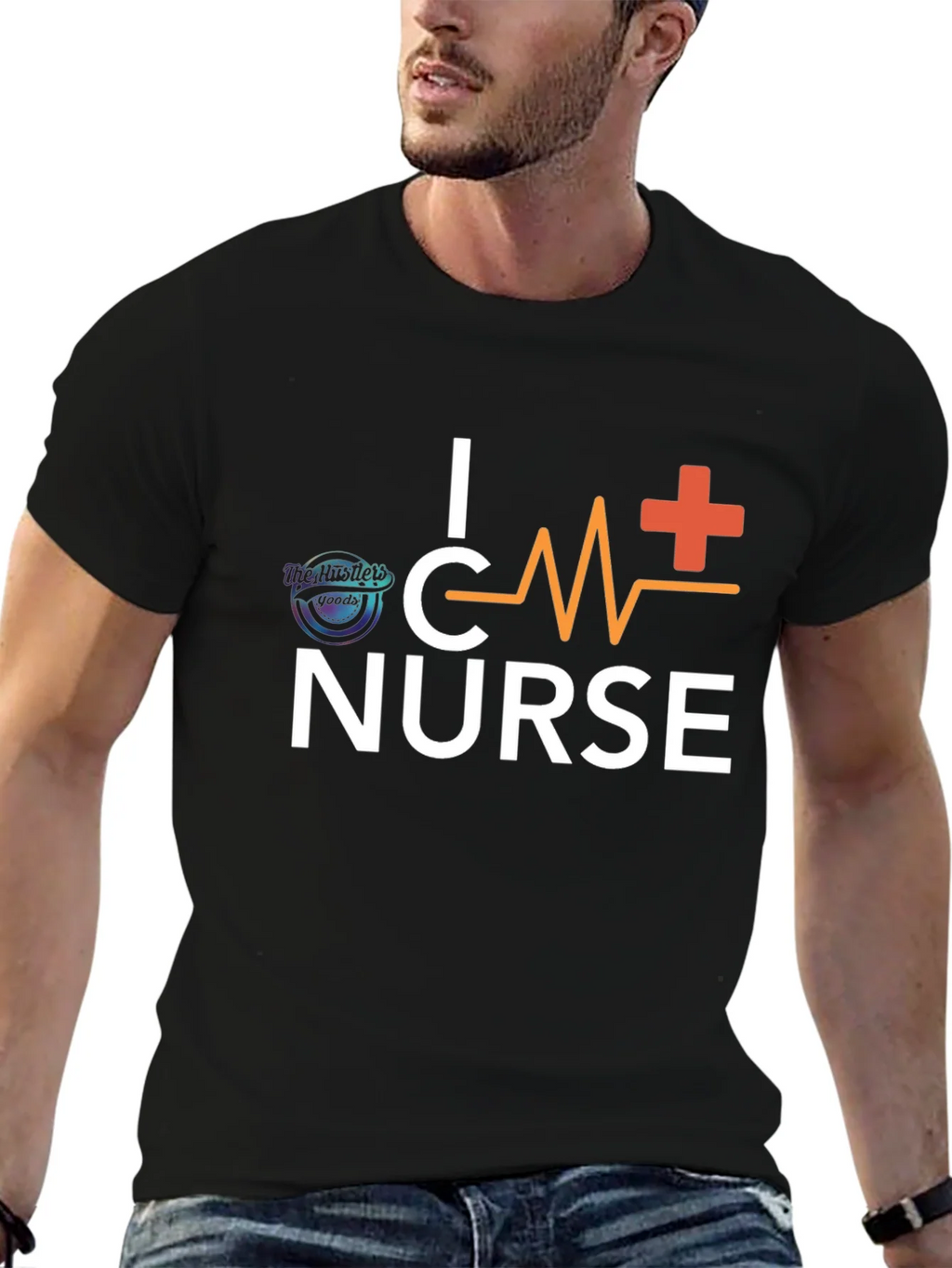 I Heart Nurse Black T-Shirt product image 3