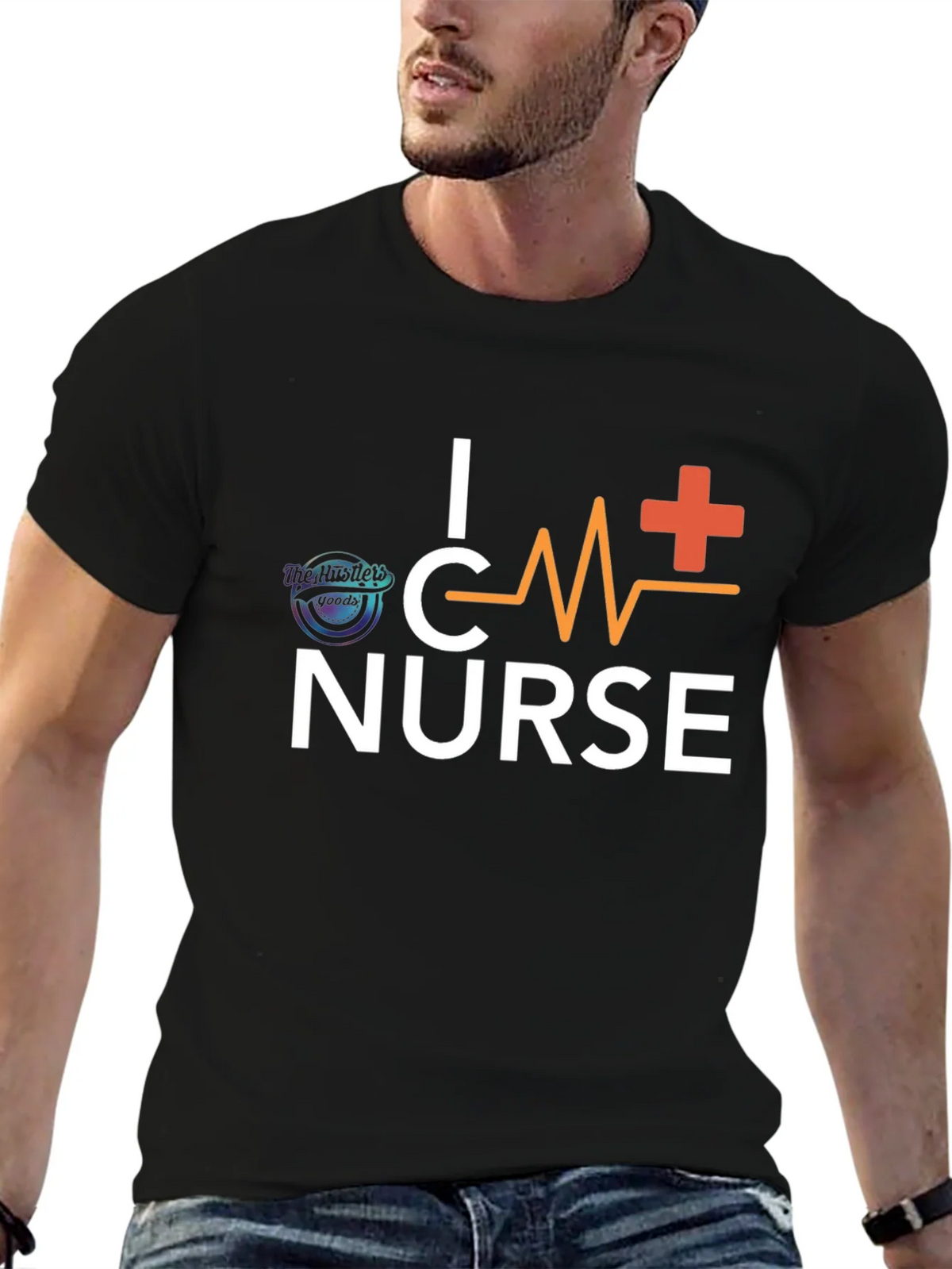 I Heart Nurse Black T-Shirt product image 3