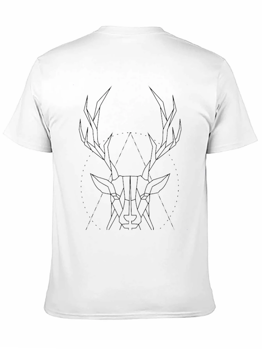 Geometric Stag Graphic Tee - Black Cotton Blend product image 2