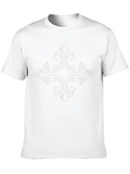 Elegant Black Tee with Ornamental Diamond Design product image 1