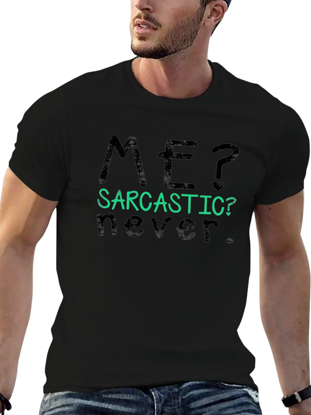 Sarcastic Never Graphic Tee - Mens Black T-Shirt product image 8