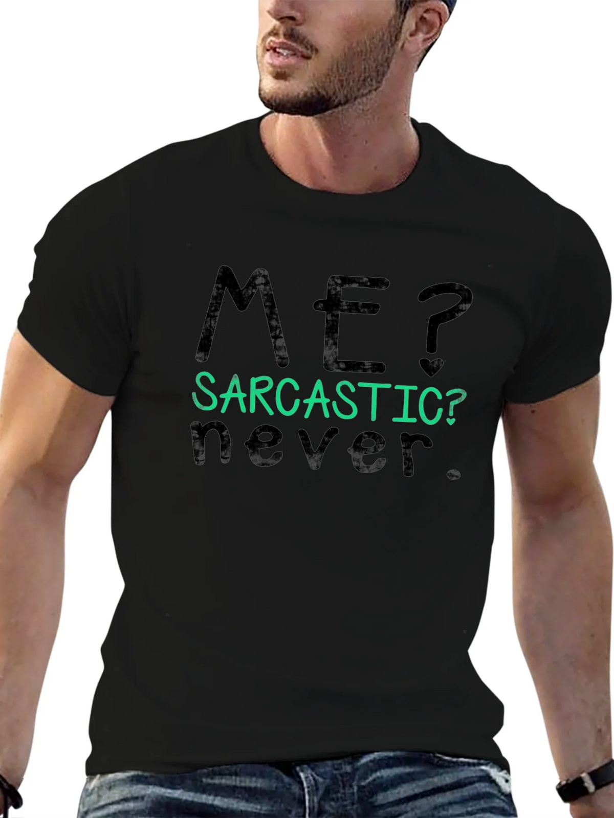 Sarcastic Never Graphic Tee - Mens Black T-Shirt product image 8