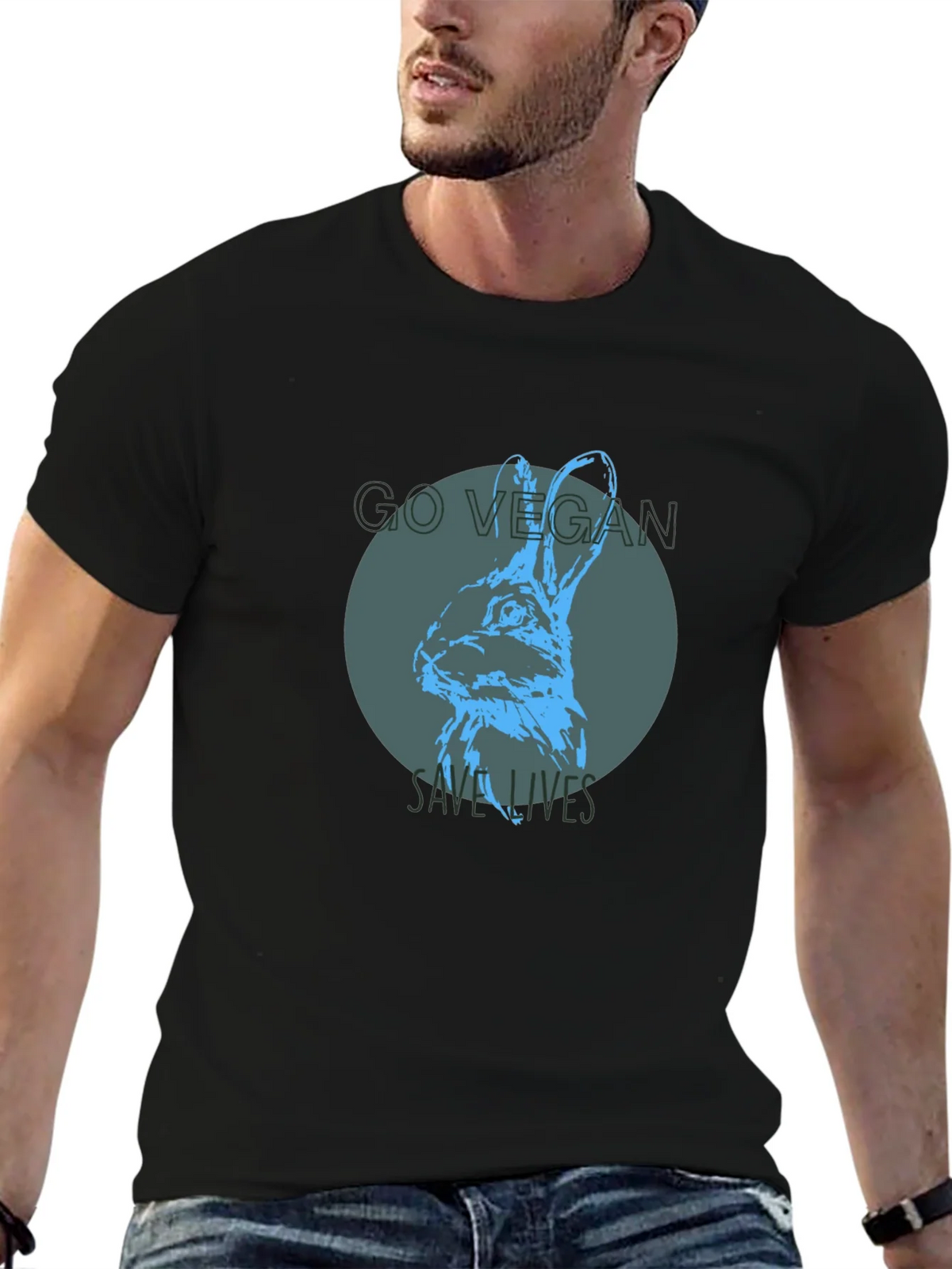 Vegan Rabbit Graphic Tee - Save Lives product image 9