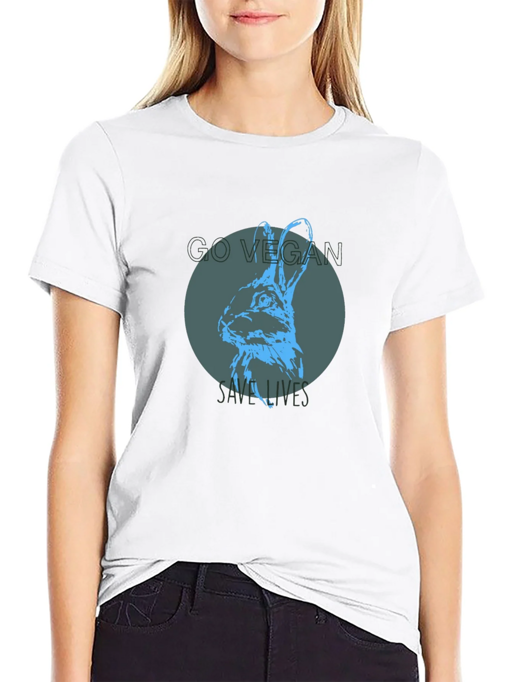 Vegan Rabbit Graphic Tee - Save Lives product image 11