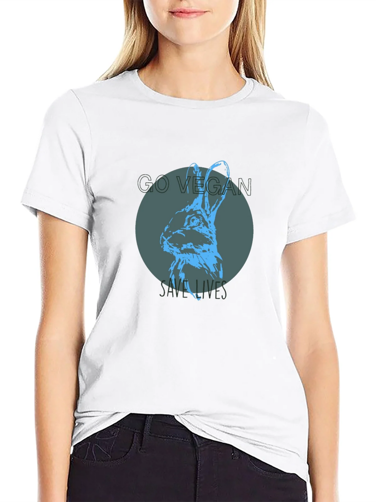 Vegan Rabbit Graphic Tee - Save Lives product image 11