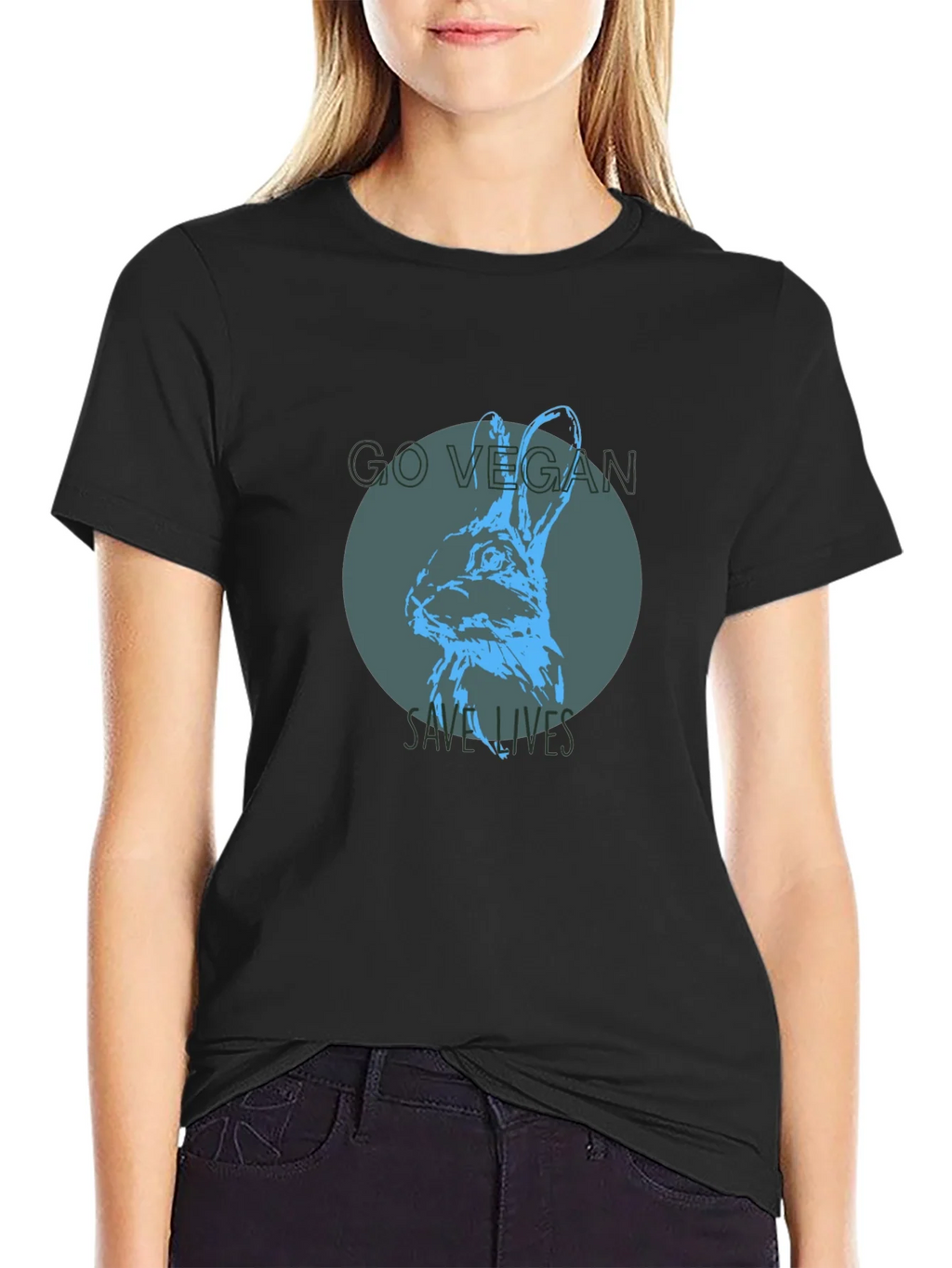 Vegan Rabbit Graphic Tee - Save Lives product image 5