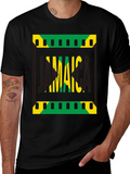 Jamaica Flag Graphic Print Black T-Shirt product image 1