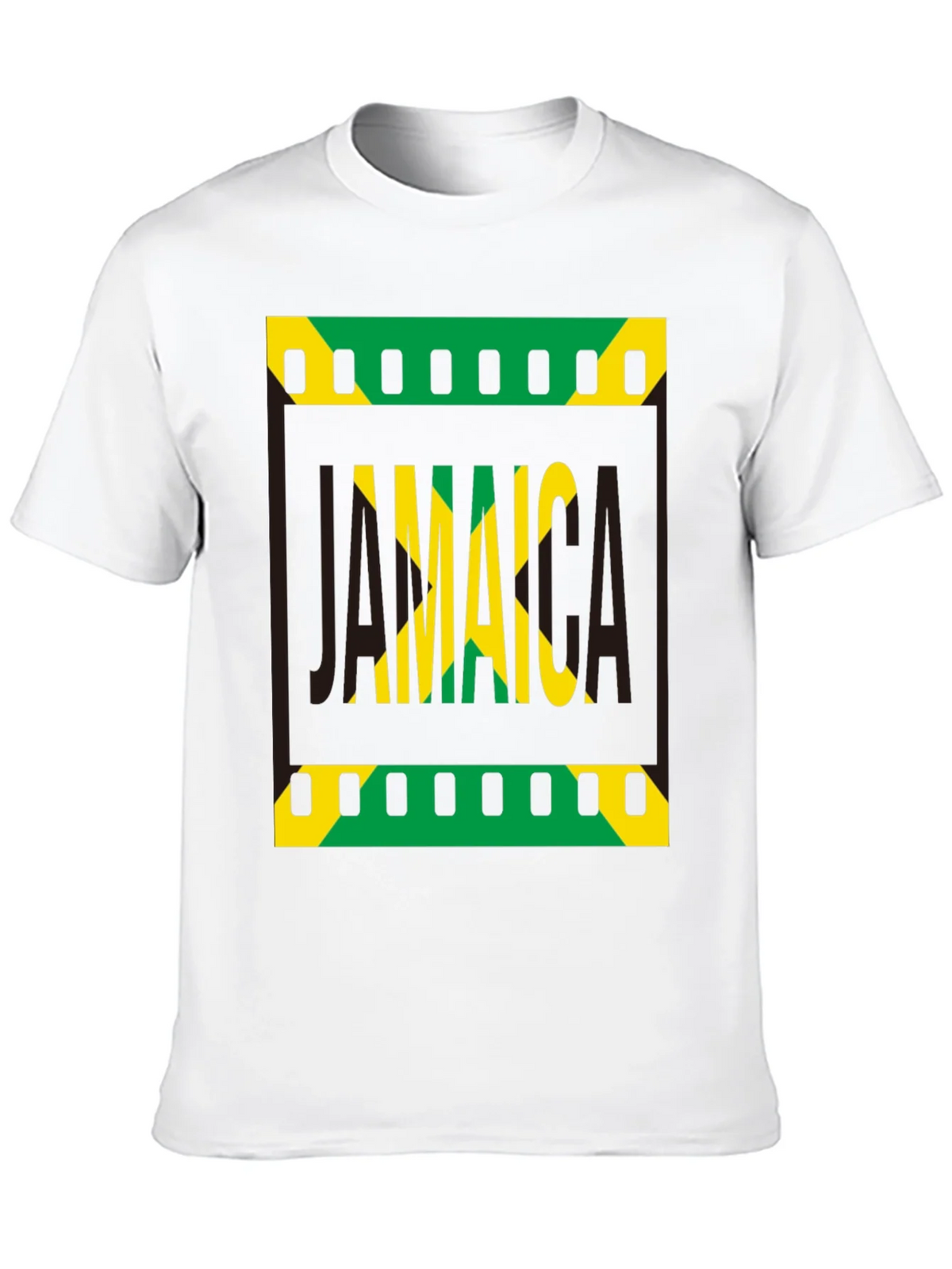 Jamaica Flag Graphic Print Black T-Shirt product image 12