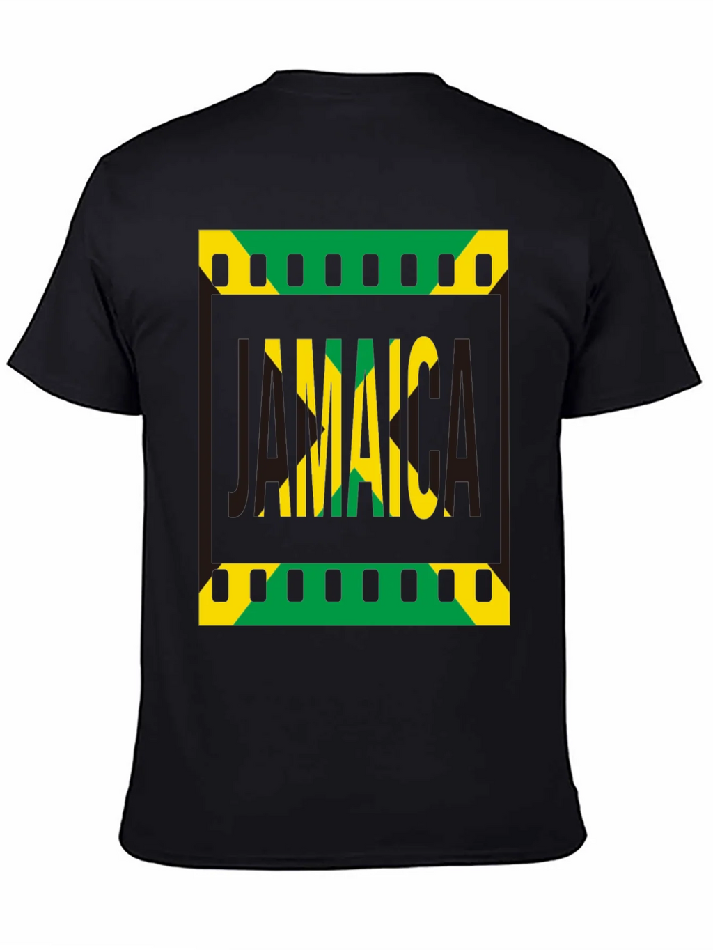 Jamaica Flag Graphic Print Black T-Shirt product image 7