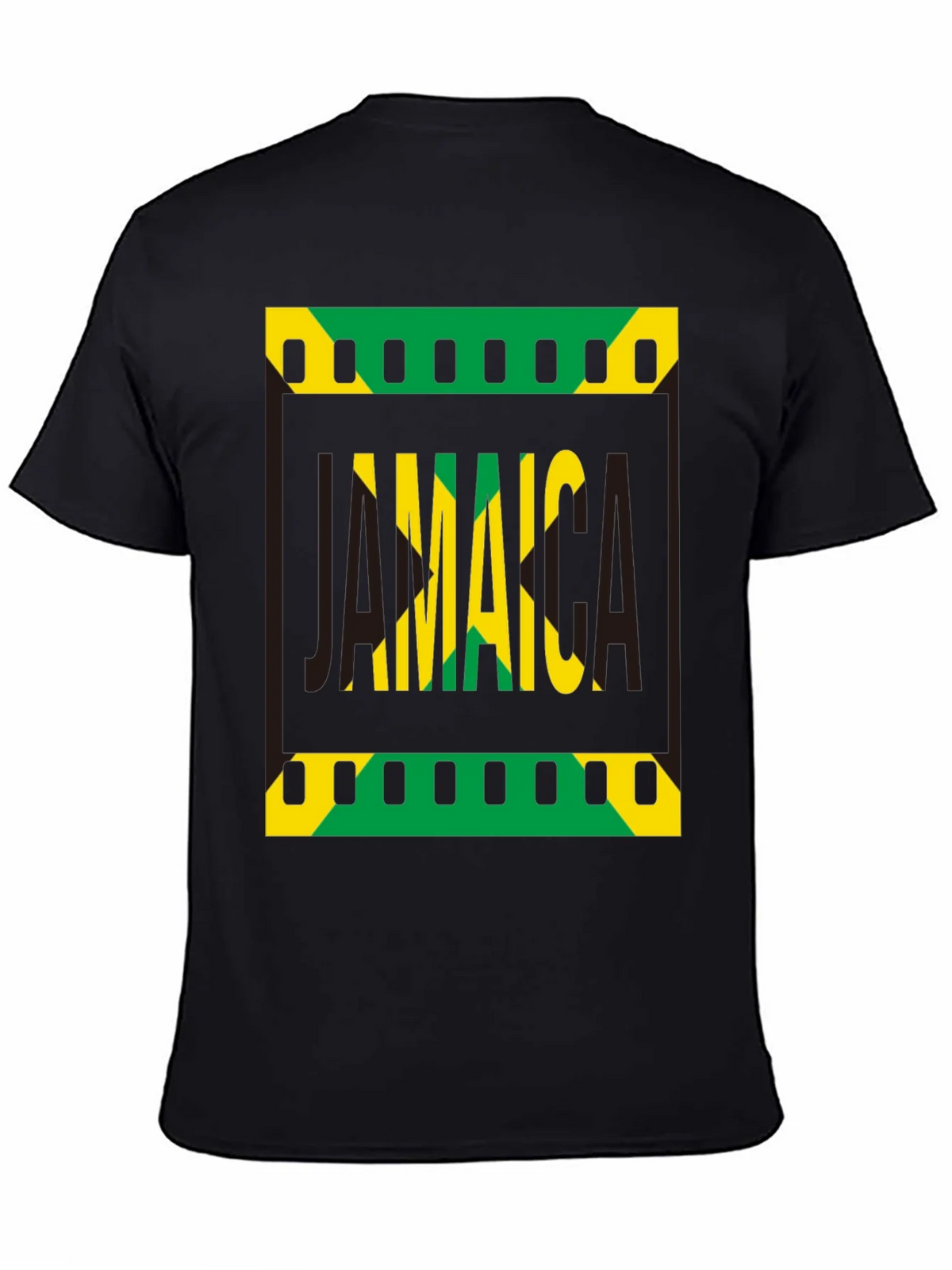 Jamaica Flag Graphic Print Black T-Shirt product image 7