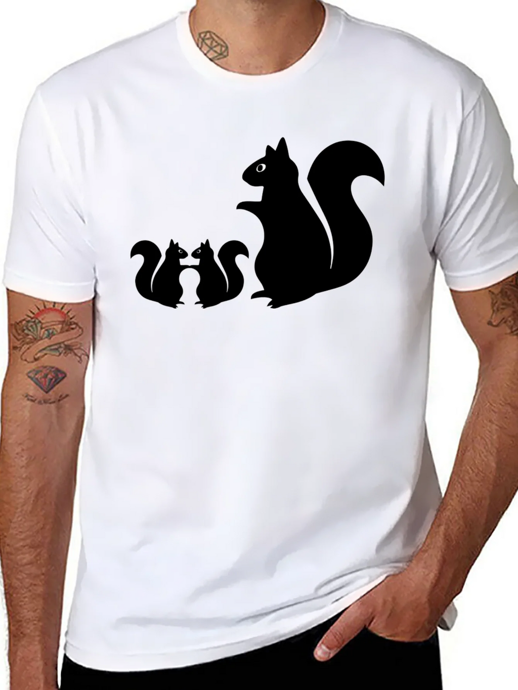 Squirrel T-Shirt - Black Graphic Tee product image 10