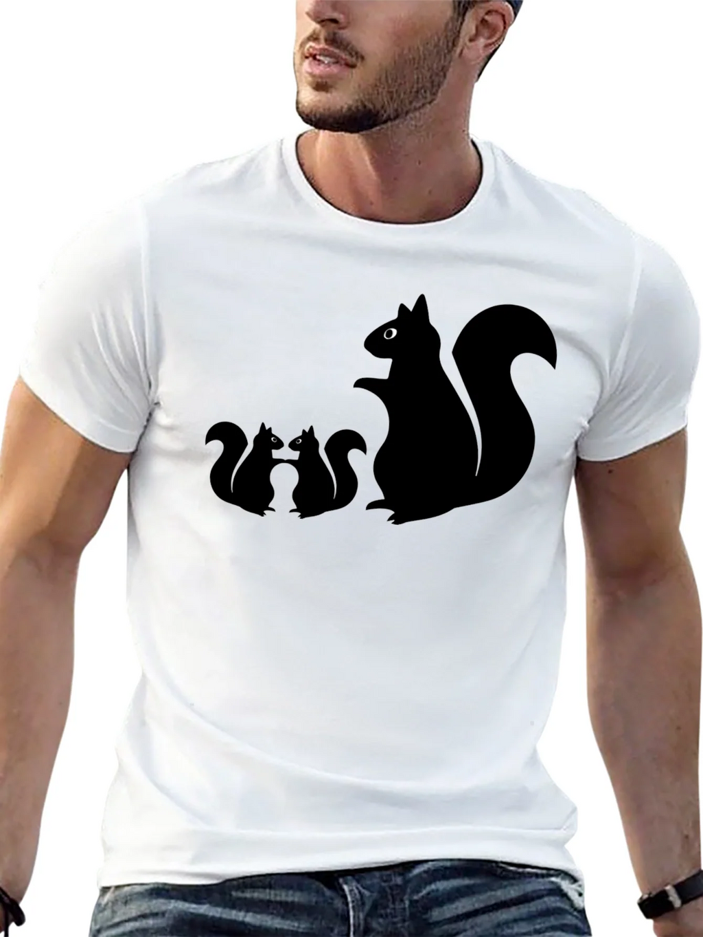 Squirrel T-Shirt - Black Graphic Tee product image 4