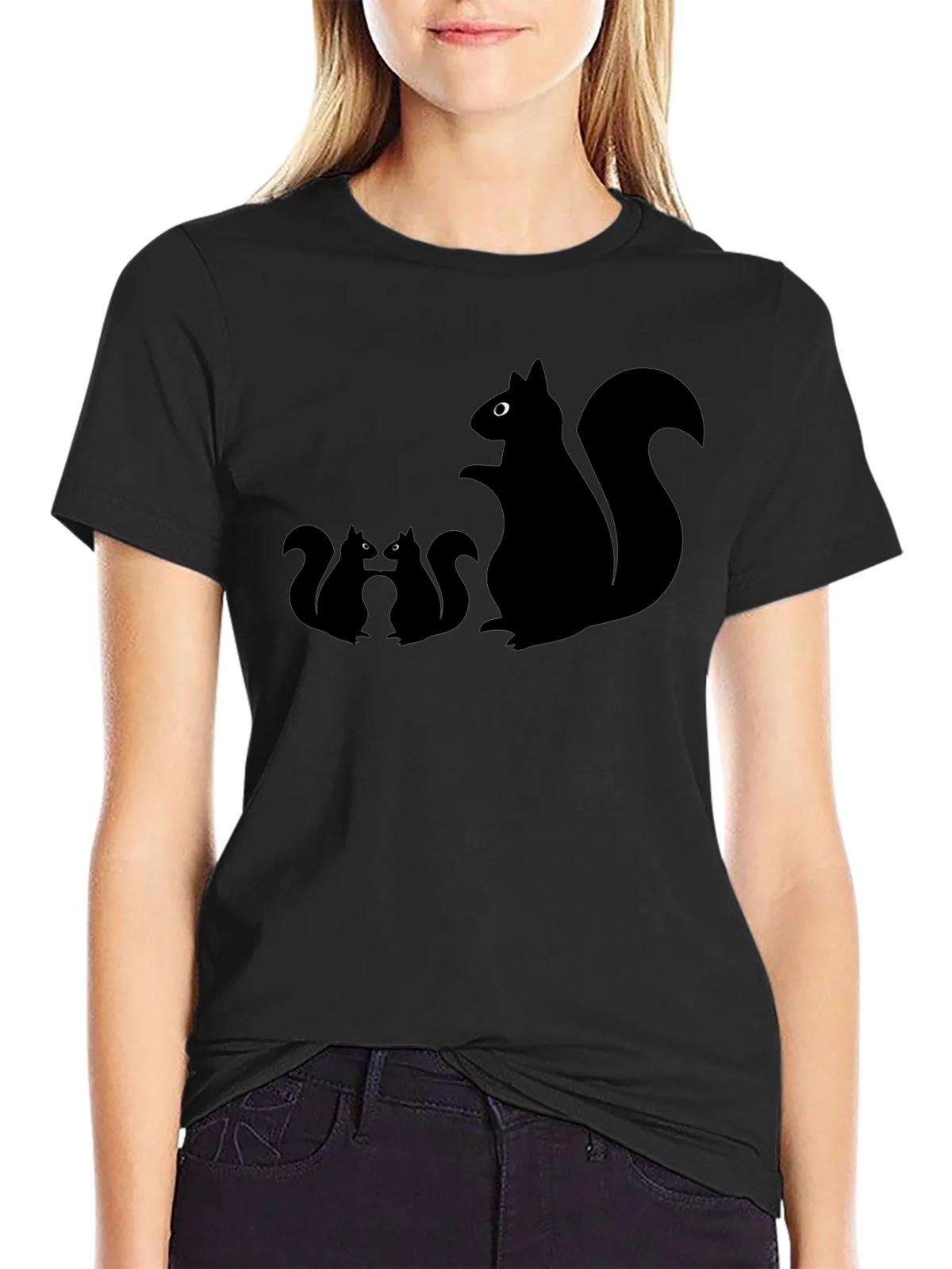 Squirrel T-Shirt - Black Graphic Tee product image 5