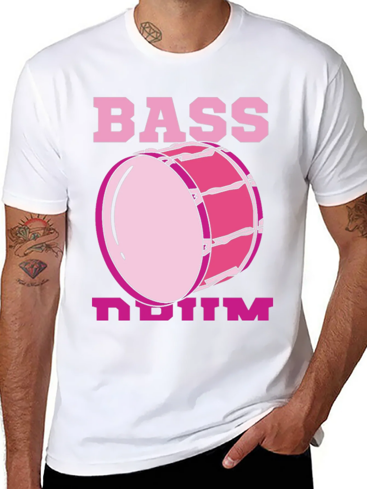 Bass Drum Graphic Tee - Music Lovers T-Shirt product image 10