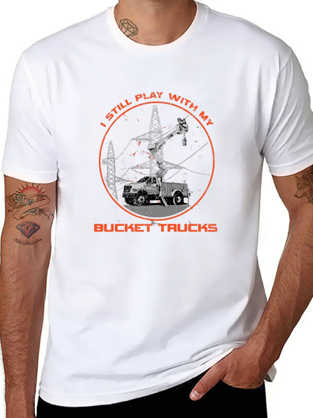 Bucket Truck T-Shirt - Still Play With My Trucks product image 10