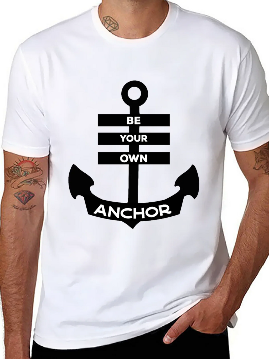 Be Your Own Anchor Black Graphic Tee product image 10