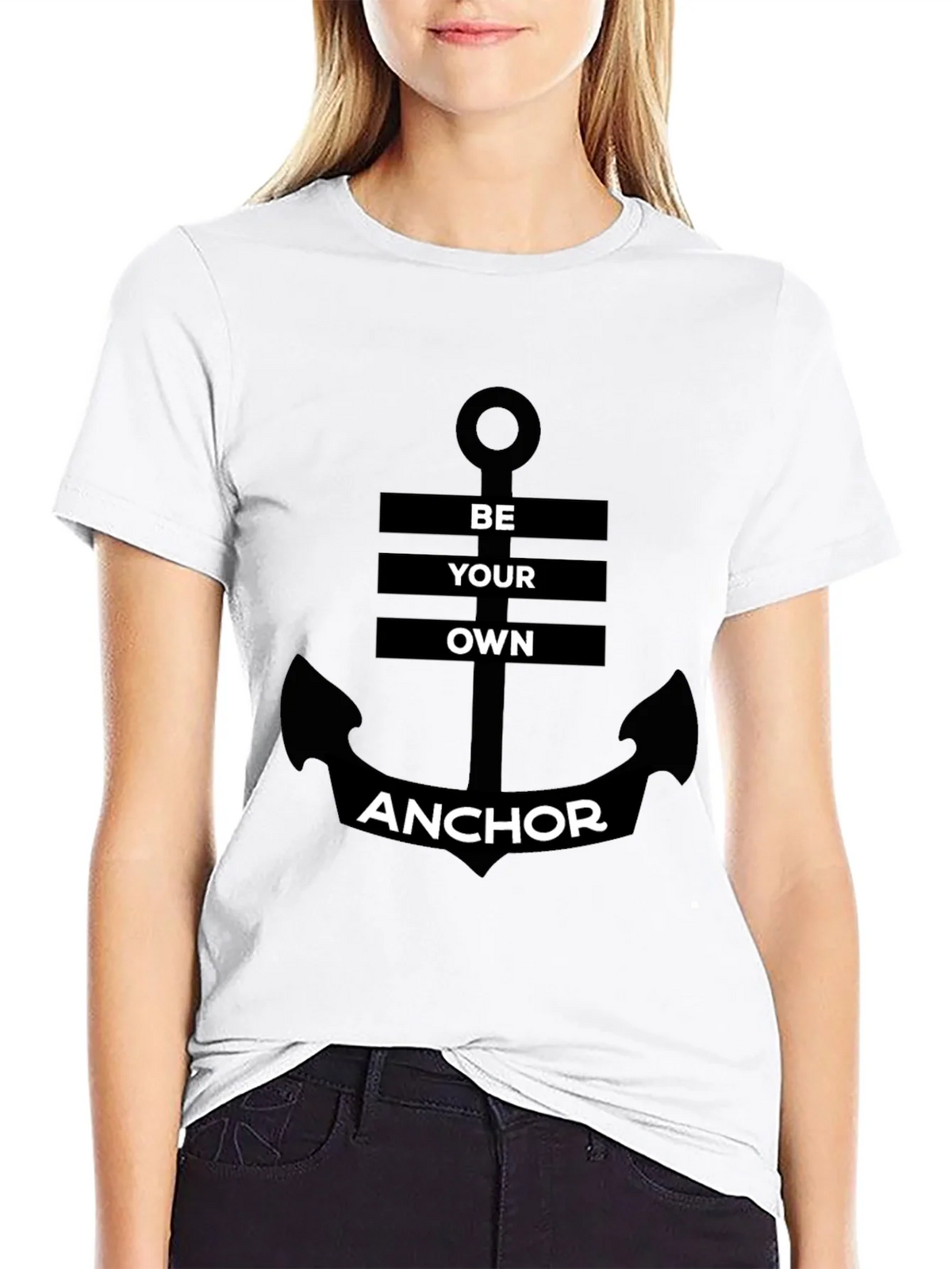 Be Your Own Anchor Black Graphic Tee product image 11