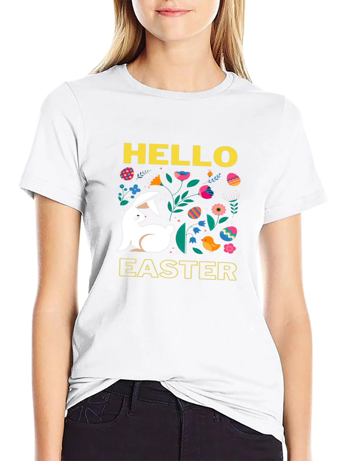 Hello Easter Bunny Graphic T-Shirt product image 11