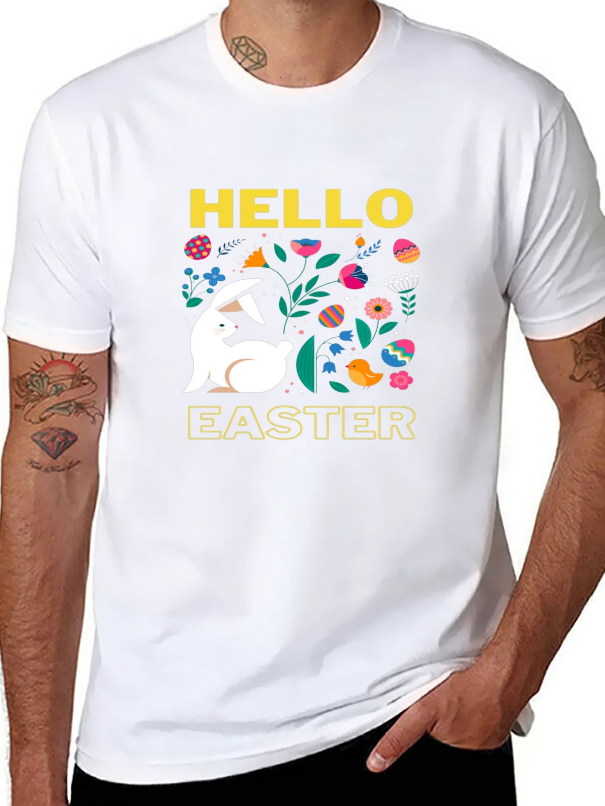 Hello Easter Bunny Graphic T-Shirt product image 10