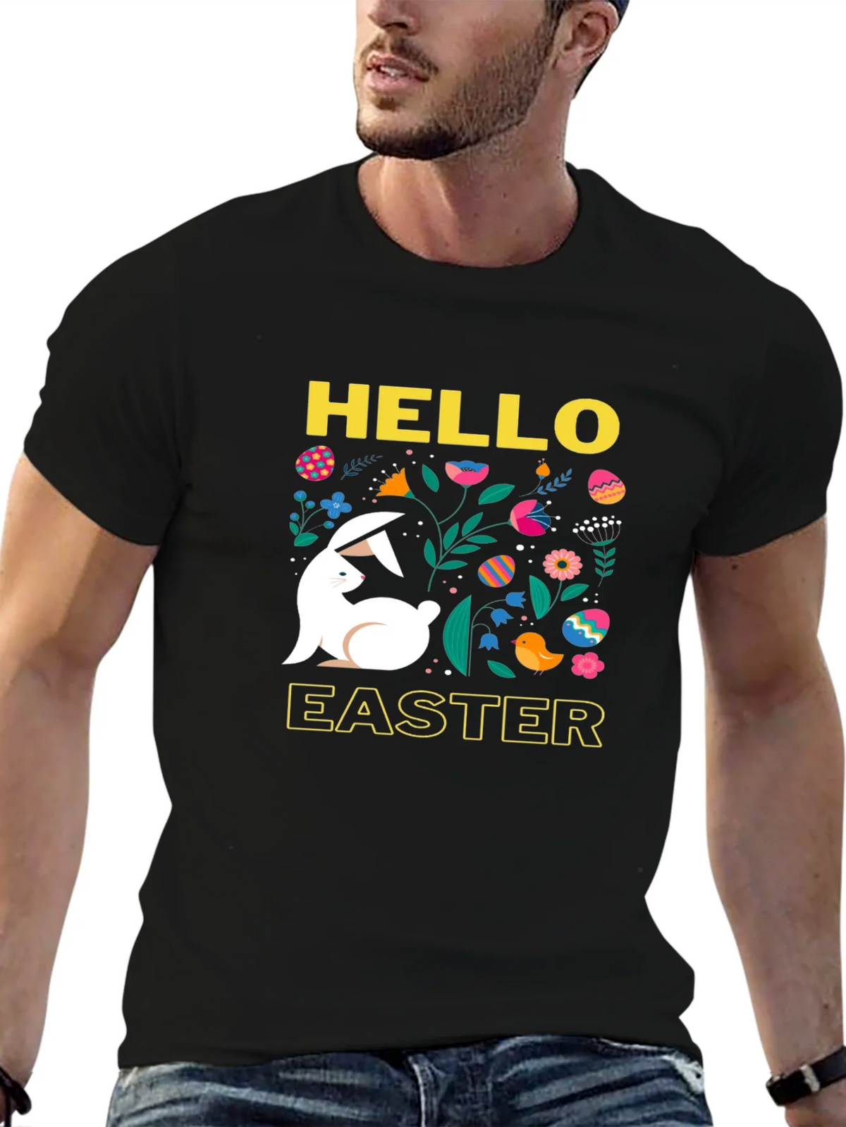 Hello Easter Bunny Graphic T-Shirt product image 9