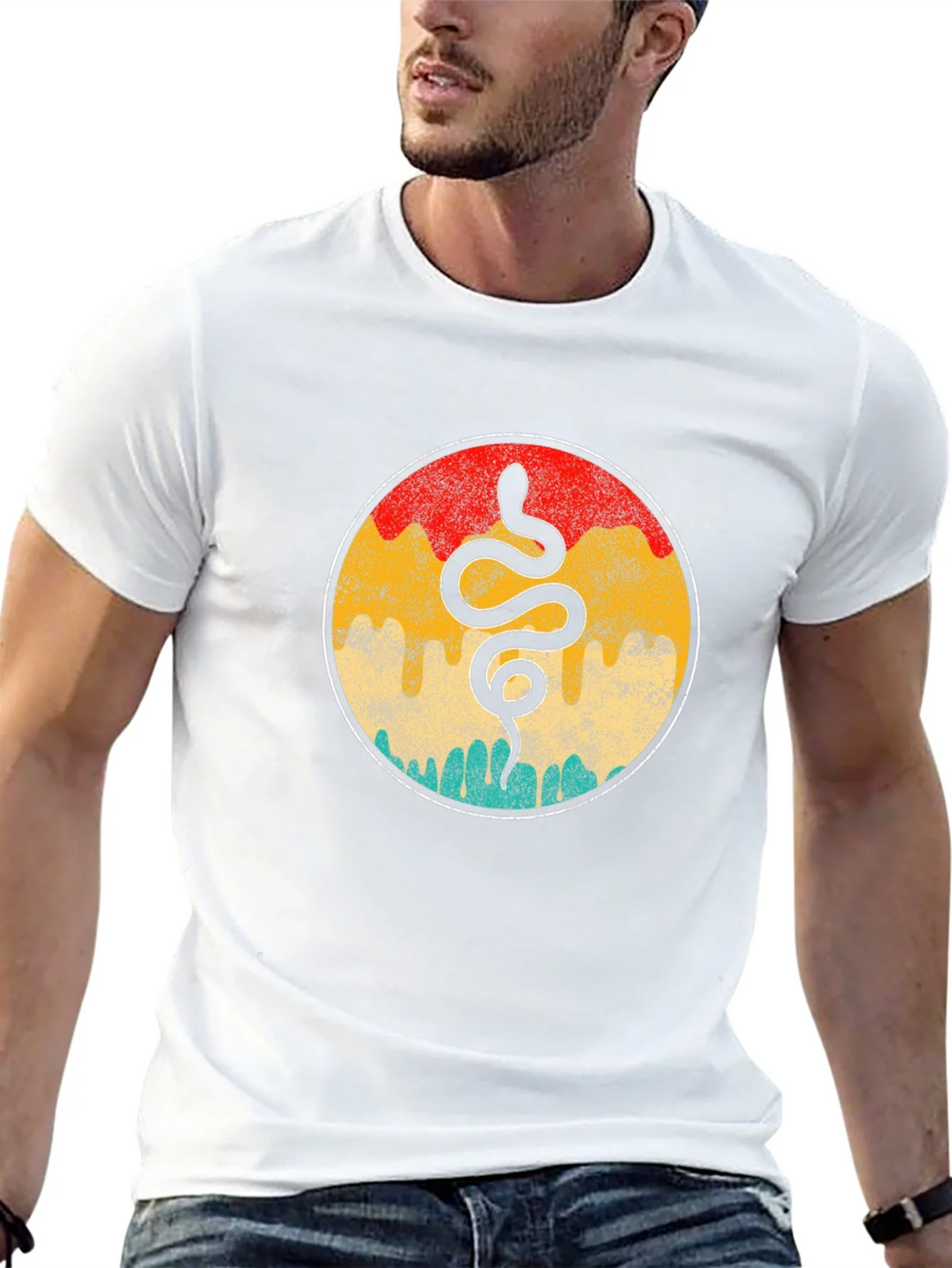 Retro Snake Graphic Tee - Cool Vintage Style product image 4