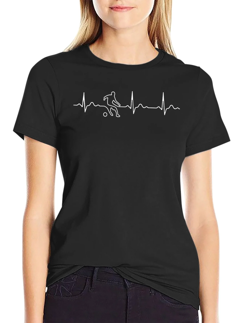 Soccer Heartbeat T-Shirt - Passionate Football Tee product image 5