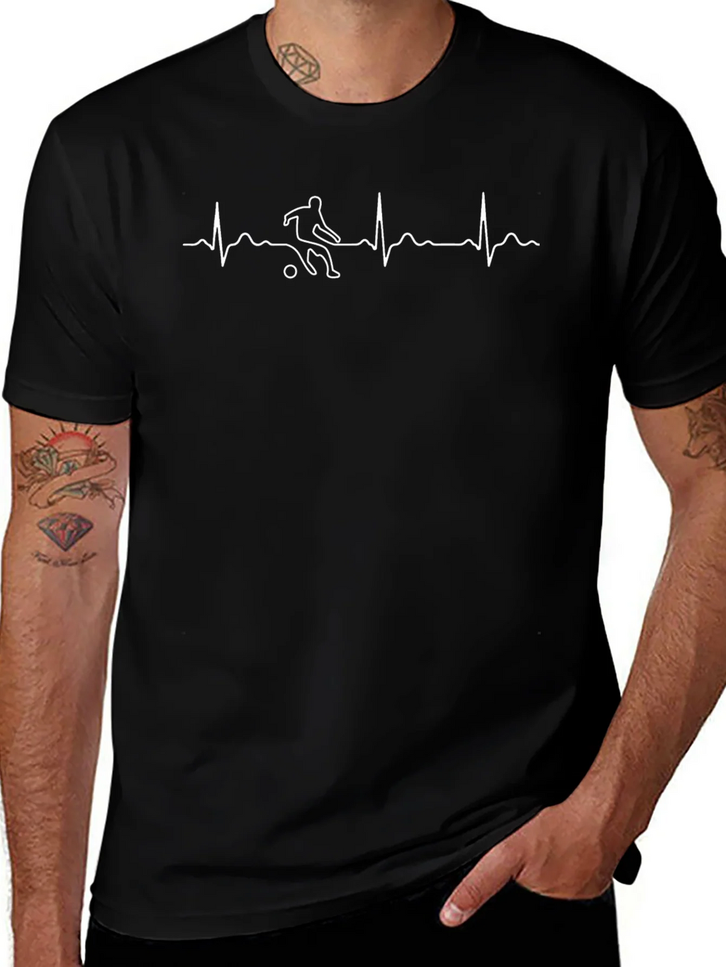 Soccer Heartbeat T-Shirt - Passionate Football Tee product image 1