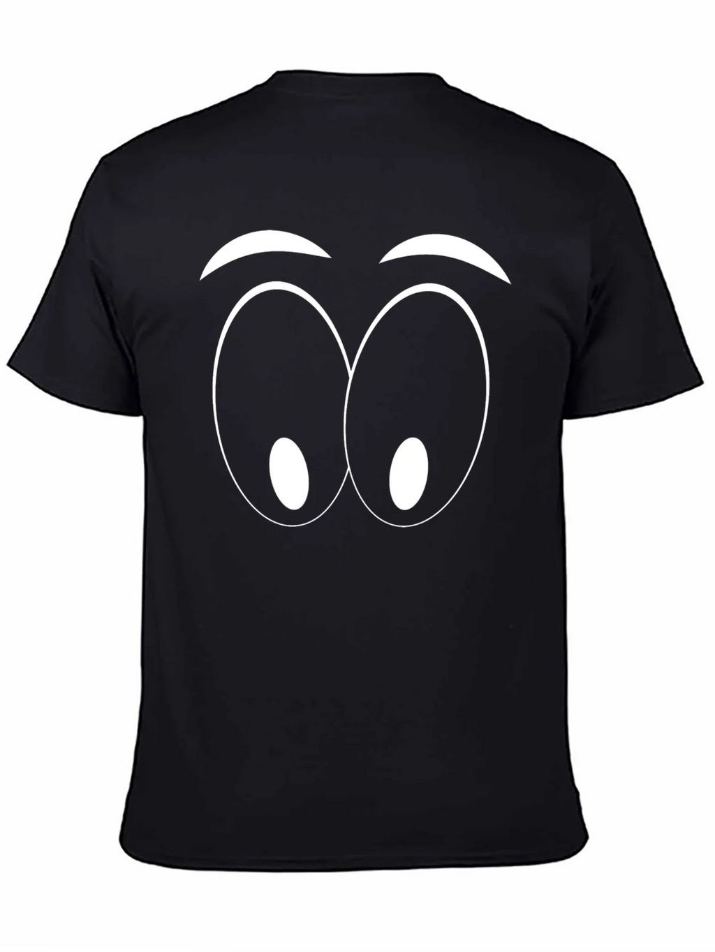 Funny Cartoon Eyes Graphic Black T-Shirt product image 7
