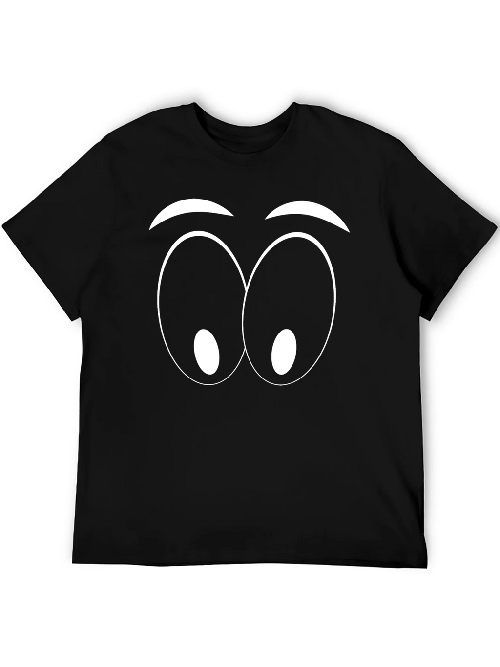 Funny Cartoon Eyes Graphic Black T-Shirt product image 8