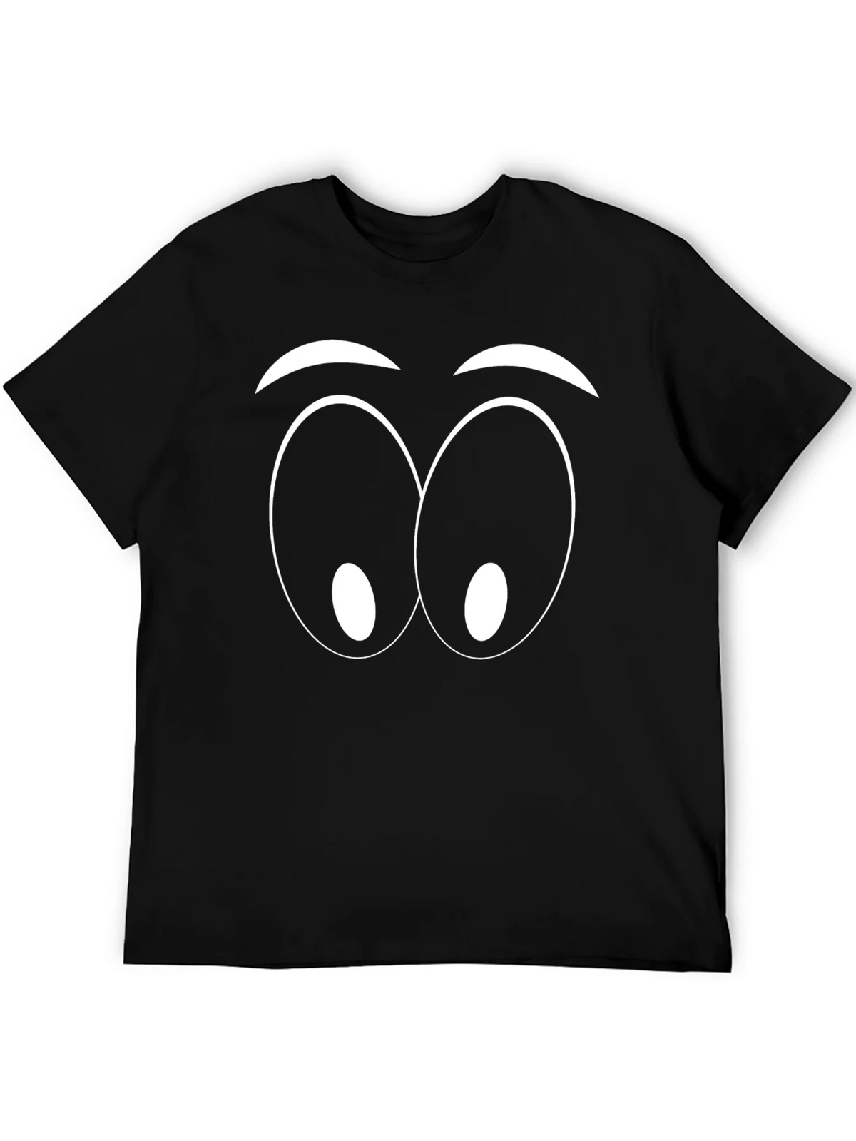 Funny Cartoon Eyes Graphic Black T-Shirt product image 8