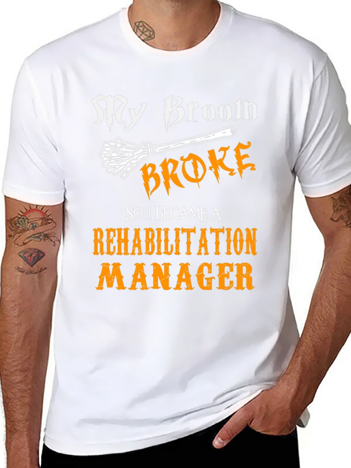 My Broom Broke Rehabilitation Manager Graphic Tee product image 10