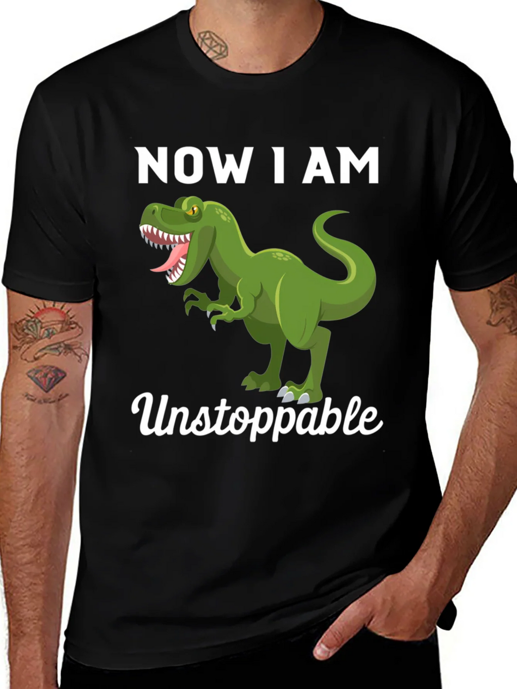 Dinosaur Now I am Unstoppable Graphic Tee product image 1