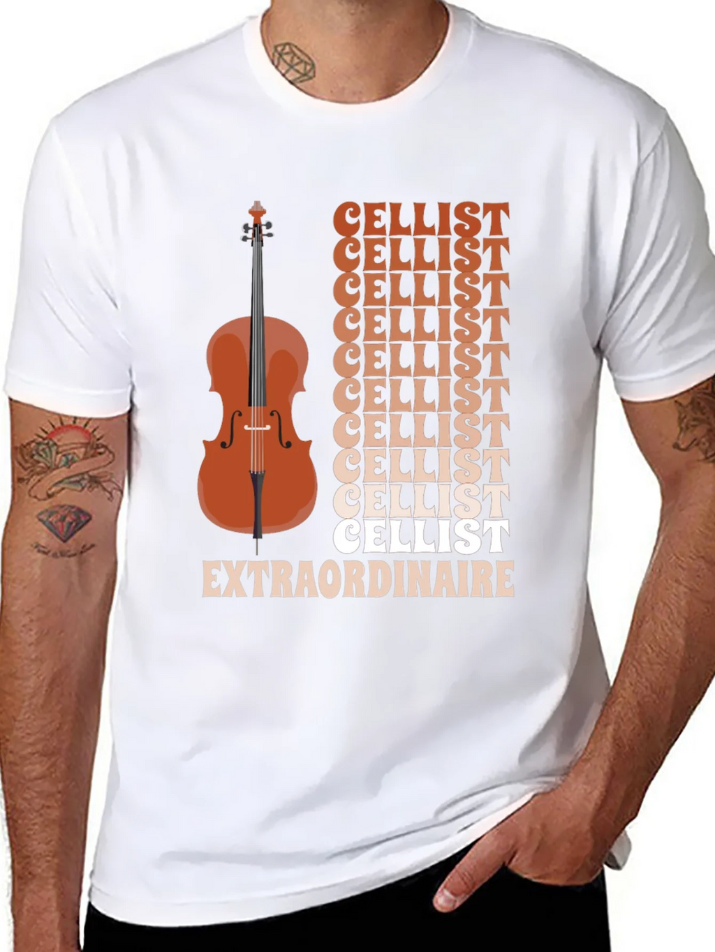 Cellist Extraordinaire Graphic Tee - Musical Instrument product image 10