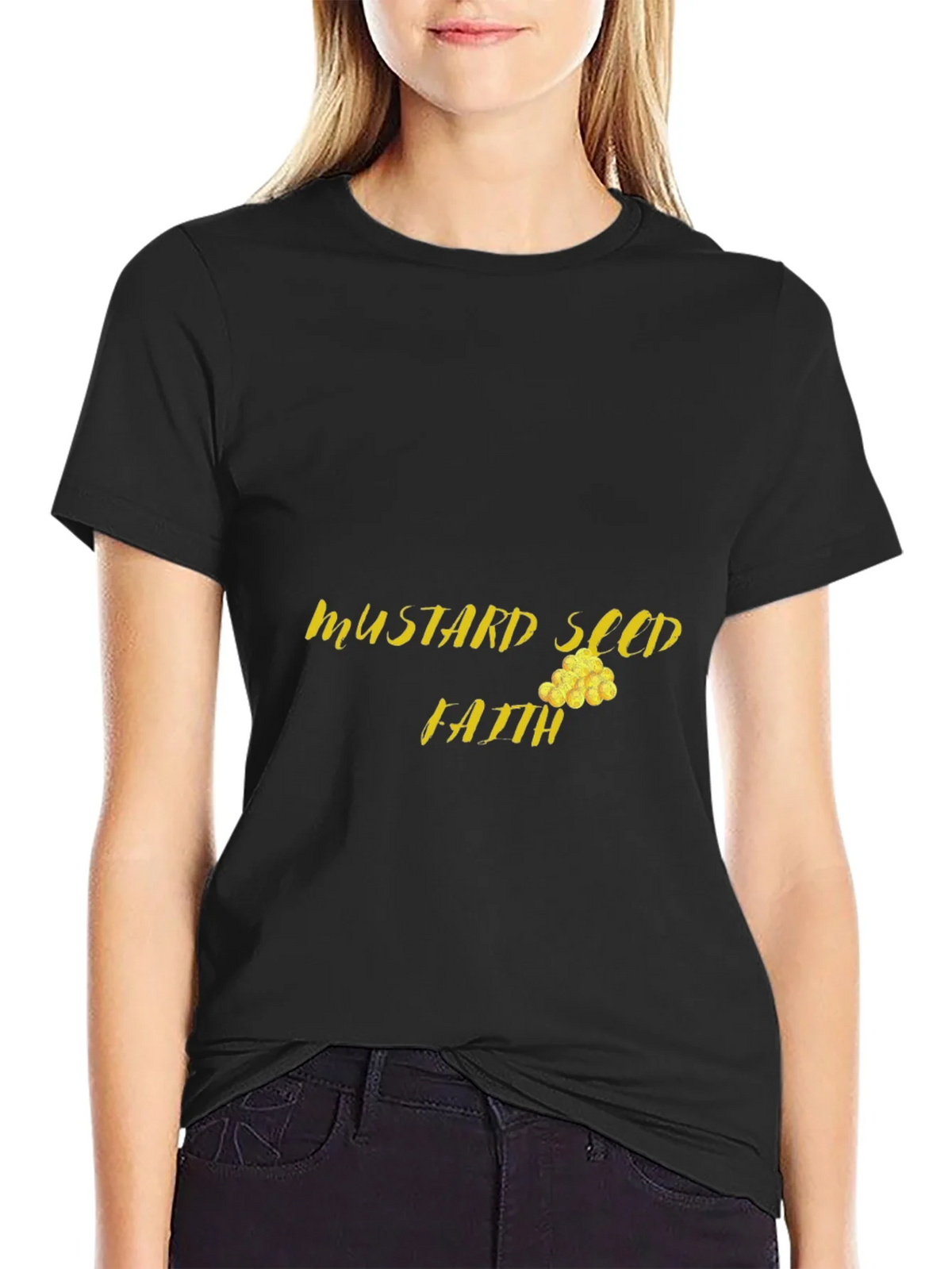 Mustard Seed Faith Graphic Tee - Black product image 5