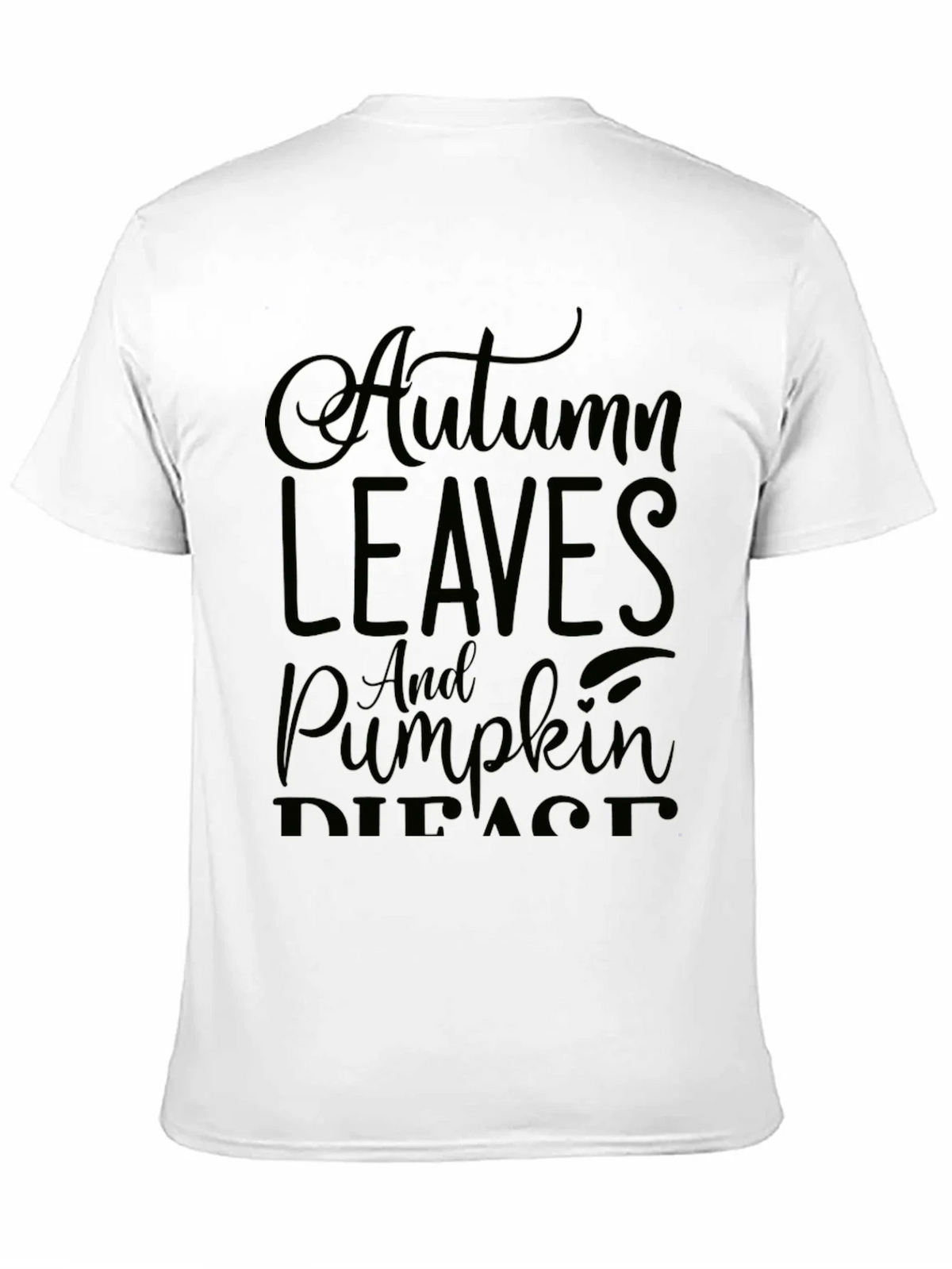 Autumn Leaves & Pumpkin Spice Black Graphic Tee product image 2