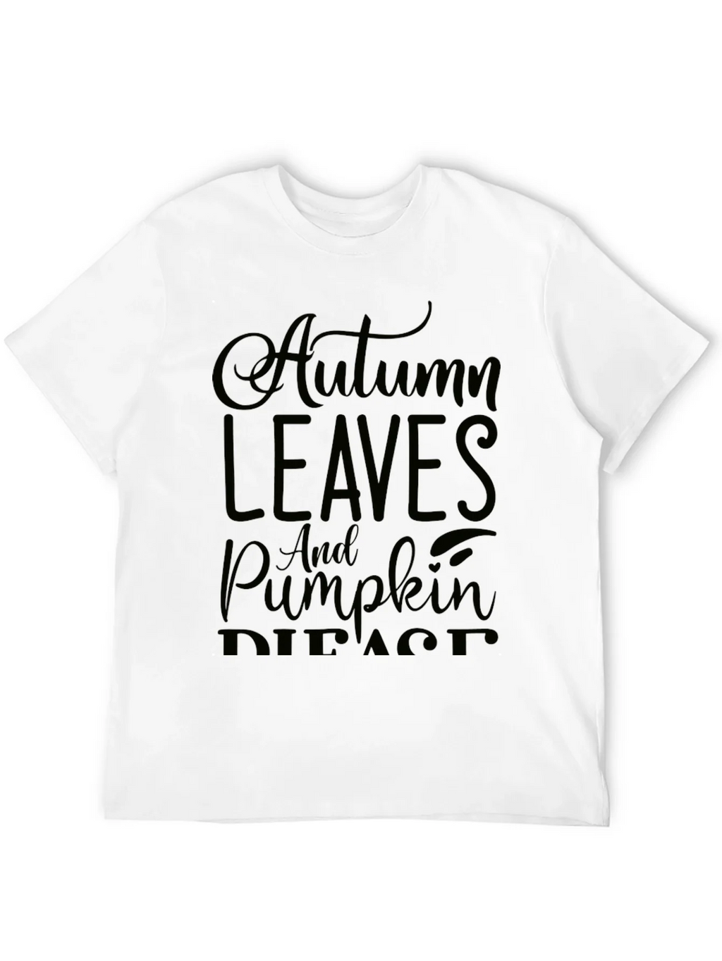 Autumn Leaves & Pumpkin Spice Black Graphic Tee product image 3
