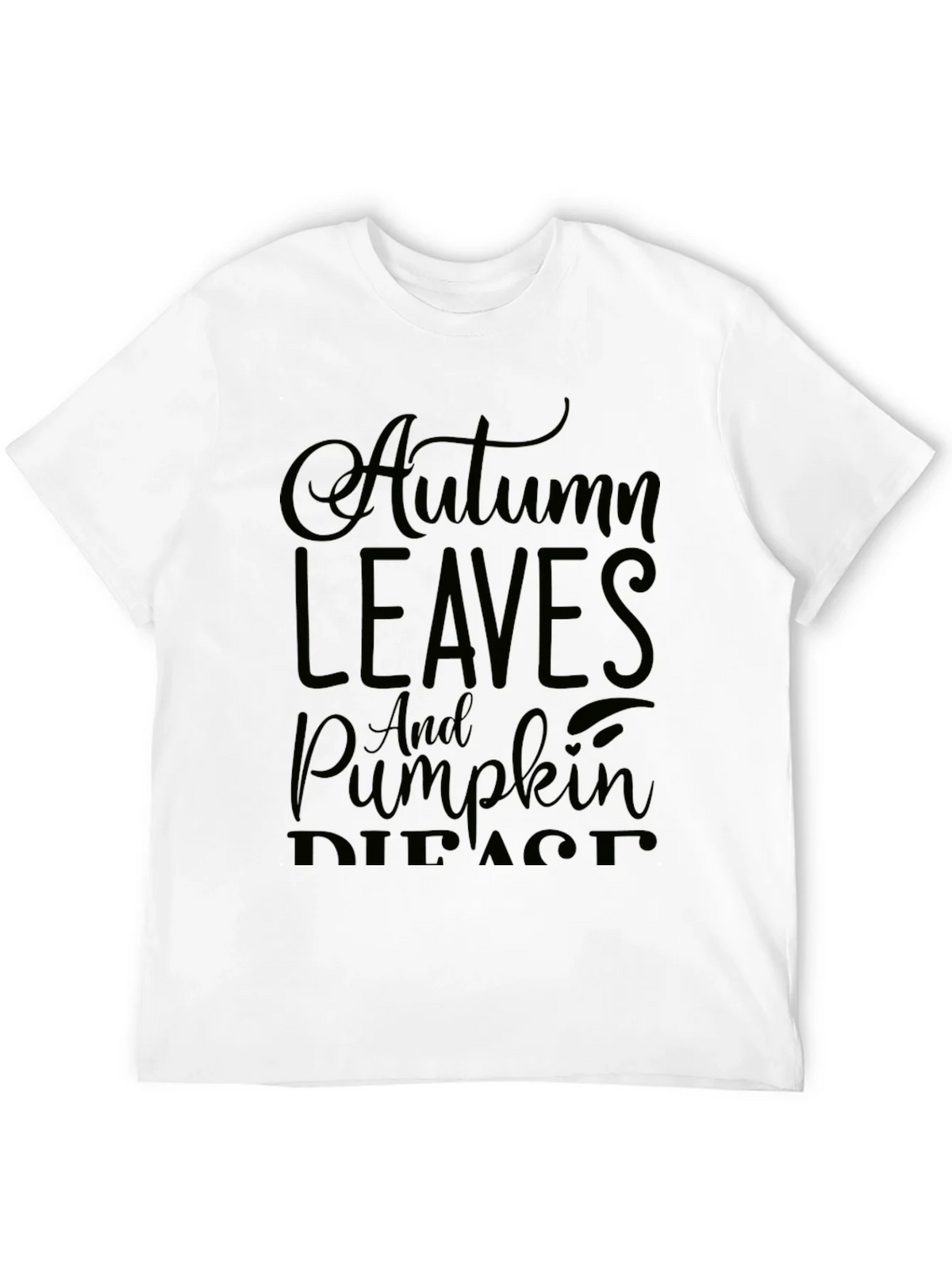 Autumn Leaves & Pumpkin Spice Black Graphic Tee product image 3