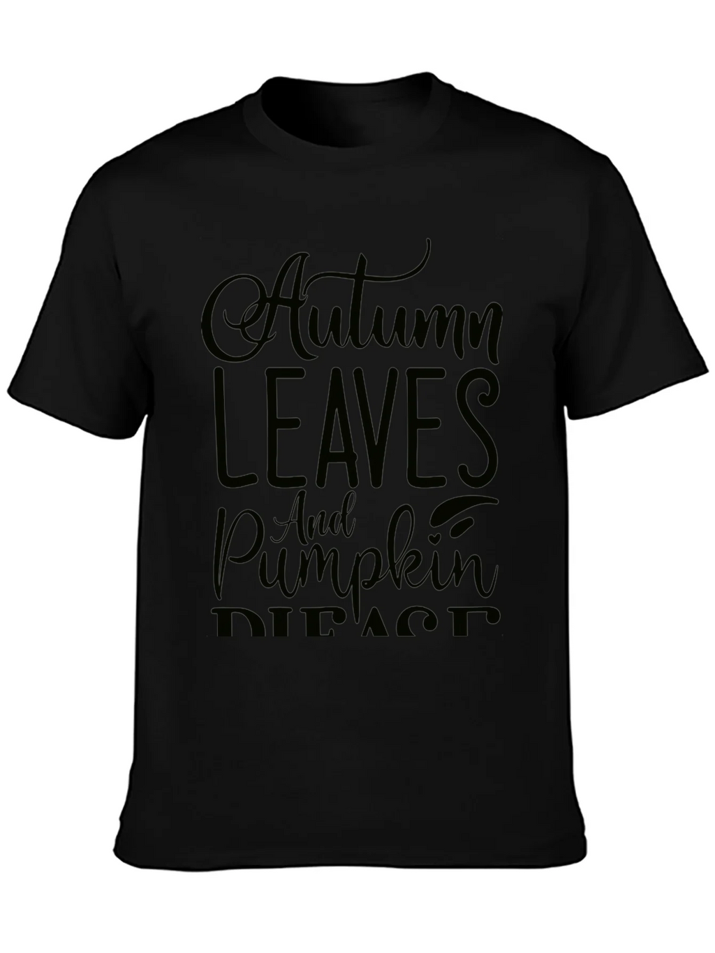 Autumn Leaves & Pumpkin Spice Black Graphic Tee product image 6