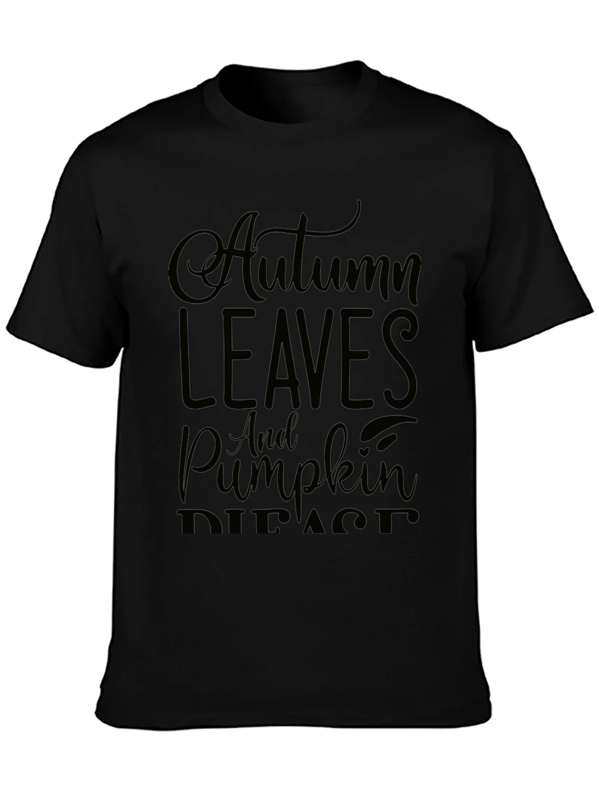 Autumn Leaves & Pumpkin Spice Black Graphic Tee product image 6