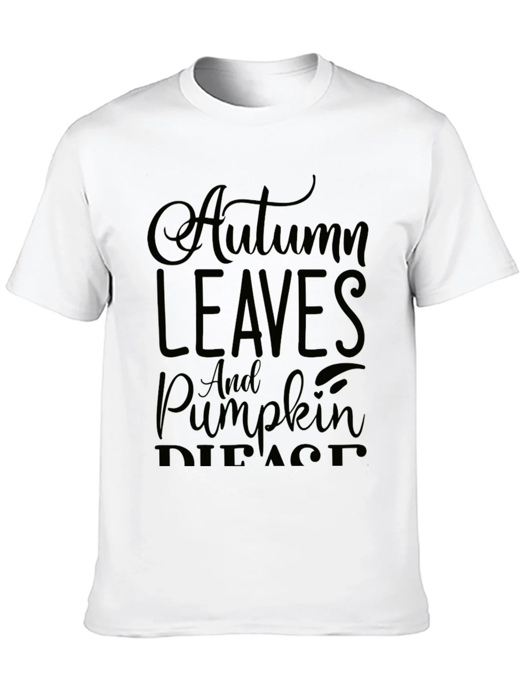 Autumn Leaves & Pumpkin Spice Black Graphic Tee product image 12